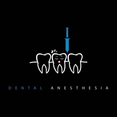 Bir anestezi şirketinin logosu. Dişçilikte anestezi