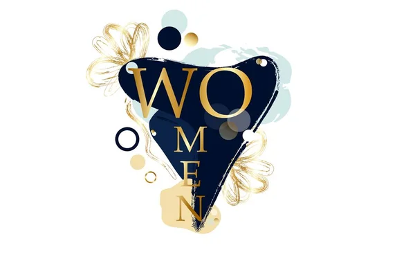 妇女产品的标志 好漂亮的题词妇女 女权运动 — 图库矢量图片