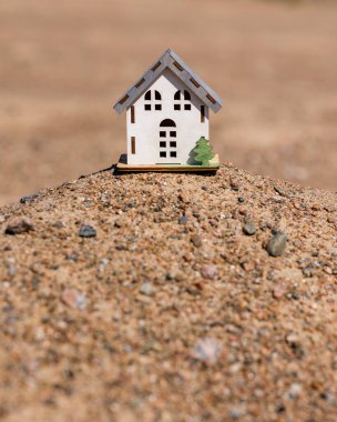 Bir yerleşim yerinin tasarımı ya da minyatürü. Gayrimenkul alım ve satımı, konut inşaatı