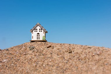 Bir yerleşim yerinin tasarımı ya da minyatürü. Gayrimenkul alım ve satımı, konut inşaatı