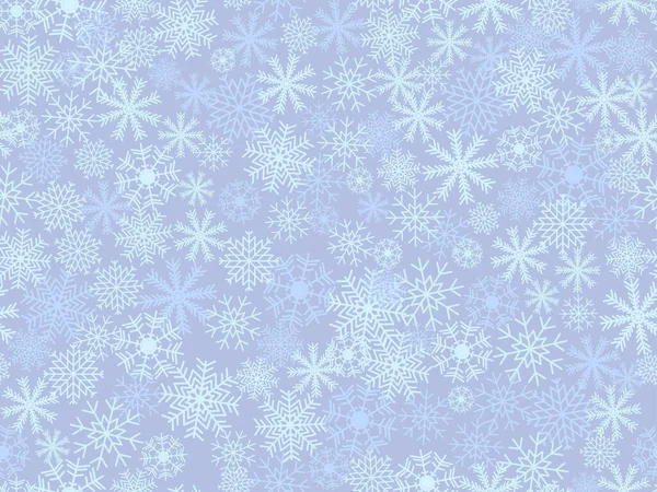 Flocos Neve Sem Costura Padrão Neve Caída Arte Linha Floco — Vetor de Stock
