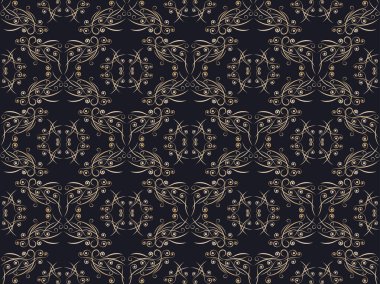 Art deco kusursuz desen. Bukleli klasik bir arka plan. Doğrusal sanat. Duvar kağıdı, ambalaj kağıdı ve kumaş baskısı için desen tasarımı. 1920 'lerin stili - 1930' lar. Vektör illüstrasyonu