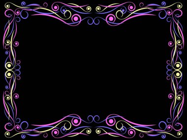 Kıvrımlı Viktorya dönemi çerçevesi. Art Nouveau tarzında bir süs. Klasik dekoratif deco çerçeve. Davetiyeler, el ilanları ve tebrik kartları için bir şablon oluştur. 1920 'lerin biçim Vektör illüstrasyonu