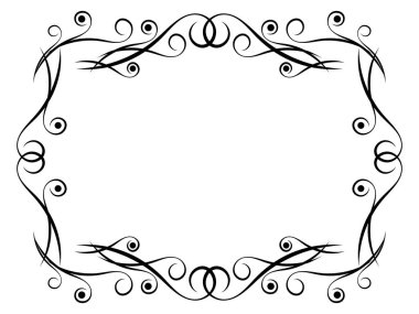Girdaplı Art deco çerçeve. Art Nouveau doğrusal sınırı. Davetiyeler, broşürler ve tebrik kartları için bir şablon tasarla. Geometrik altın çerçeveli. 1920 'lerin tarzı - 1930' lar. Vektör illüstrasyonu