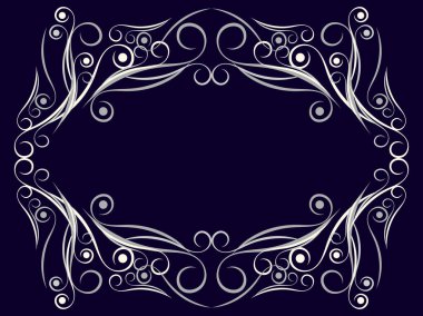 Kıvrımlı Viktorya dönemi çerçevesi. Art Nouveau tarzında bir süs. Klasik dekoratif deco çerçeve. Davetiyeler, el ilanları ve tebrik kartları için bir şablon oluştur. 1920 'lerin biçim Vektör illüstrasyonu