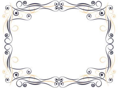 Girdaplı Art deco çerçeve. Art Nouveau doğrusal sınırı. Davetiyeler, broşürler ve tebrik kartları için bir şablon tasarla. Geometrik altın çerçeveli. 1920 'lerin tarzı - 1930' lar. Vektör illüstrasyonu
