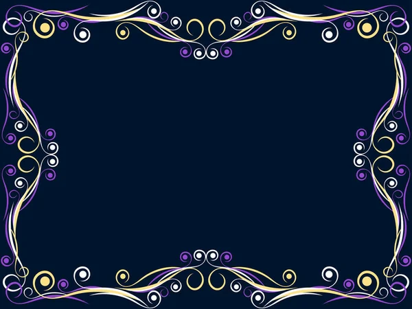 Kıvrımlı Viktorya dönemi çerçevesi. Art Nouveau tarzında bir süs. Klasik dekoratif deco çerçeve. Davetiyeler, el ilanları ve tebrik kartları için bir şablon oluştur. 1920 'lerin biçim Vektör illüstrasyonu