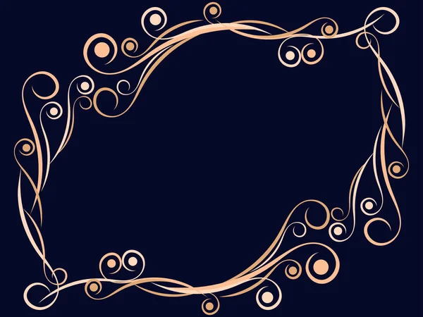Kıvrımlı Viktorya dönemi çerçevesi. Art Nouveau tarzında bir süs. Klasik dekoratif deco çerçeve. Davetiyeler, el ilanları ve tebrik kartları için bir şablon oluştur. 1920 'lerin biçim Vektör illüstrasyonu