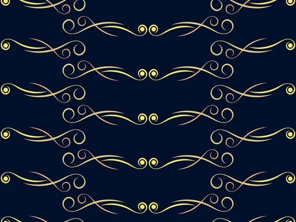 Art Deco Seamless Pattern Swirls Vintage Background Art Nouveau Style — Stockvektor