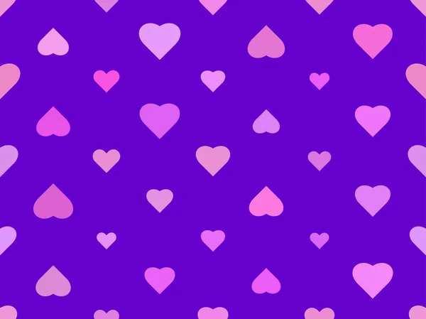 Patrón Sin Costuras Con Corazones Feliz Día San Valentín Fondo — Vector de stock