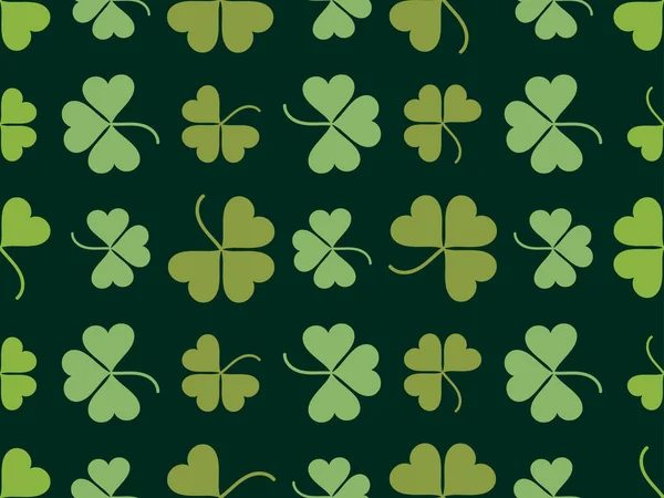 Kleeblätter Lassen Nahtlose Muster Entstehen Patrick Day Irischer Feiertag Hintergrund — Stockvektor