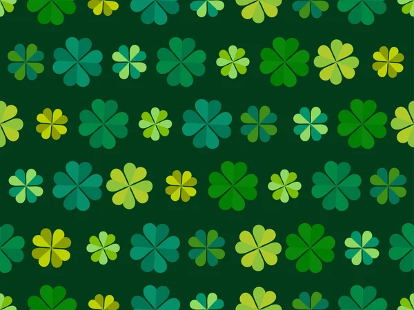 Kleeblätter Lassen Nahtlose Muster Entstehen Patrick Day Irischer Feiertag Hintergrund — Stockvektor
