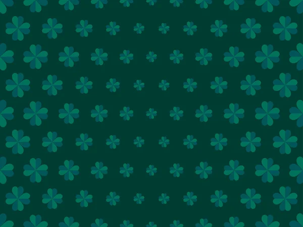 Clover Laisse Motif Sans Couture Saint Patrick Vacances Irlandaises Contexte — Image vectorielle