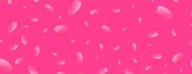 Sevgililer Günü 'nün 3D kalpli yatay afişi kutlu olsun. Pembe gradyalı Isometric kalpler. Makbuz, afiş ve promosyon ürünleri için şablon tasarımı. Vektör illüstrasyonu