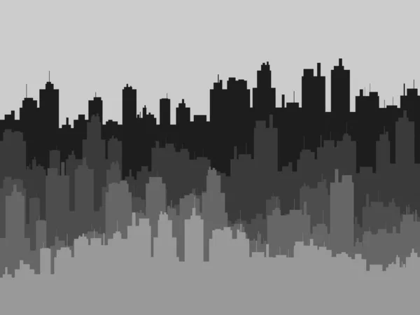 Contour Urban Landscape Horizontal Panorama City City Skyline Print Posters — ストックベクタ