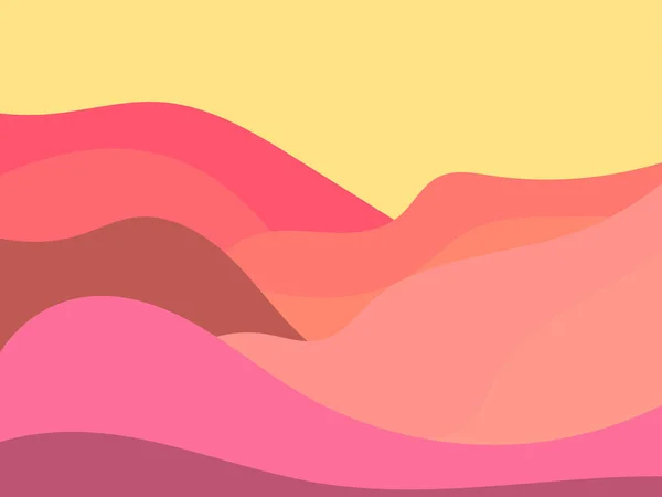 Пустельний Пейзаж Дюнами Мінімалістичному Стилі Плоский Дизайн Декор Boho Принтів — стоковий вектор