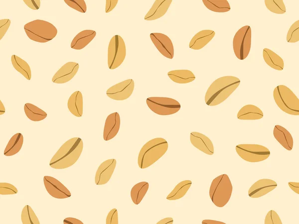 Peanut Nahtlose Muster Geröstete Erdnüsse Hintergrunddesign Für Den Druck Auf — Stockvektor