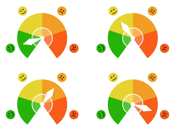 Credit Score Credit Score Indicator Good Bad Green Red Investment — 图库矢量图片