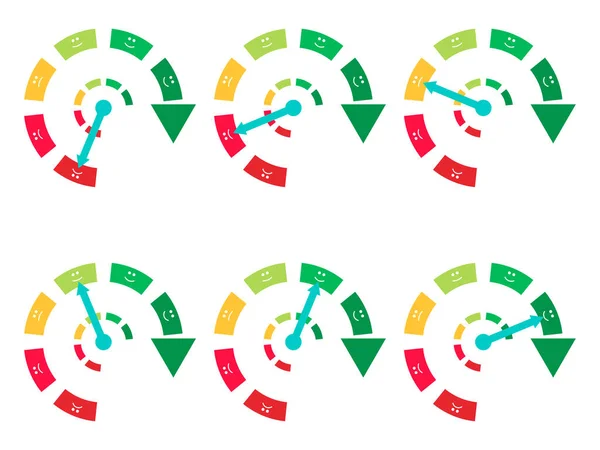 Credit Rating Set Banners Isolated White Background Indicator Form Arrow — Archivo Imágenes Vectoriales