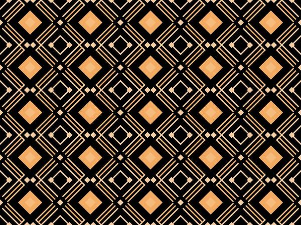 Geometriskt Sömlöst Mönster Art Deco Stil Gyllene Linjer Mönster Vintage — Stock vektor