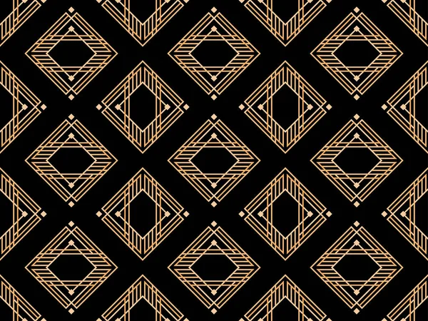 Γεωμετρικό Μοτίβο Χωρίς Ραφή Art Deco Στυλ Χρυσές Γραμμές Μοτίβο — Διανυσματικό Αρχείο