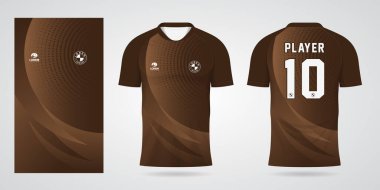 kahverengi spor gömlek forma tasarım şablonu