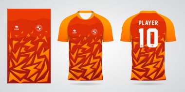 turuncu spor gömlek dizayn şablonu