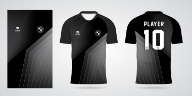 siyah spor gömlek forma tasarım şablonu