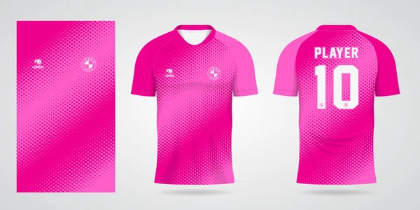 Pink Sports Shirt Jersey Design Template — Stock Vector