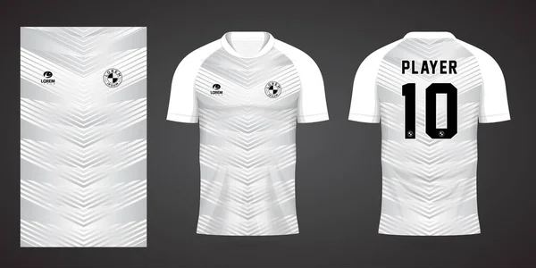 White Sports Shirt Jersey Design Template — Stock Vector