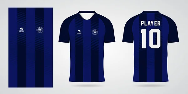 Blue Sports Shirt Jersey Design Template — Stock Vector