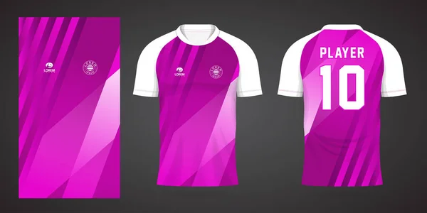 Camiseta Deportiva Púrpura Plantilla Diseño Jersey — Vector de stock