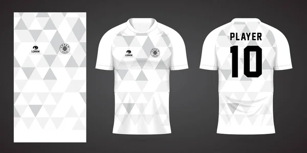 White Sports Shirt Jersey Design Template — Stock Vector