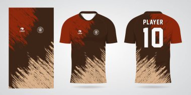 kahverengi spor gömlek forma tasarım şablonu
