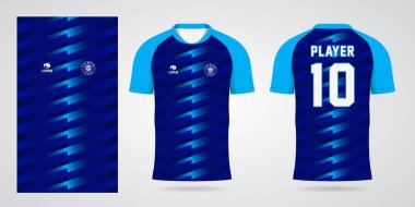 mavi spor gömlek forma tasarım şablonu