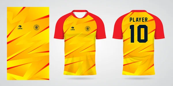Żółty Sportowe Koszulka Jersey Wzór — Wektor stockowy