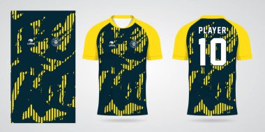 Sarı spor gömlek forma tasarım şablonu