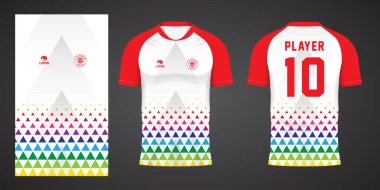 Renkli futbol forması spor tasarım şablonu