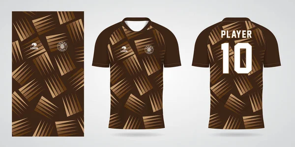 Brown Sports Shirt Jersey Design Template — Stock Vector