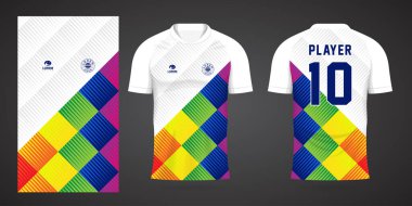 Renkli futbol forması spor tasarım şablonu