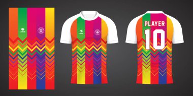 Renkli futbol forması spor tasarım şablonu