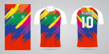 Renkli futbol forması spor tasarım şablonu