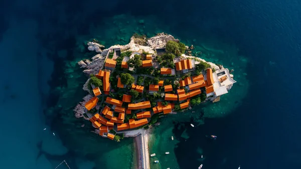 Blick Von Der Fliegenden Drohne Blick Auf Die Insel Sveti — Stockfoto