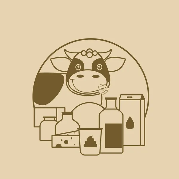 Logo mléčných výrobků. — Stockový vektor