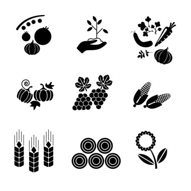 Çiftçilik, tarım ikonları