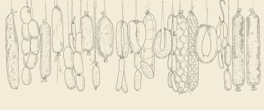 Sosis ve sosis ürünleri.