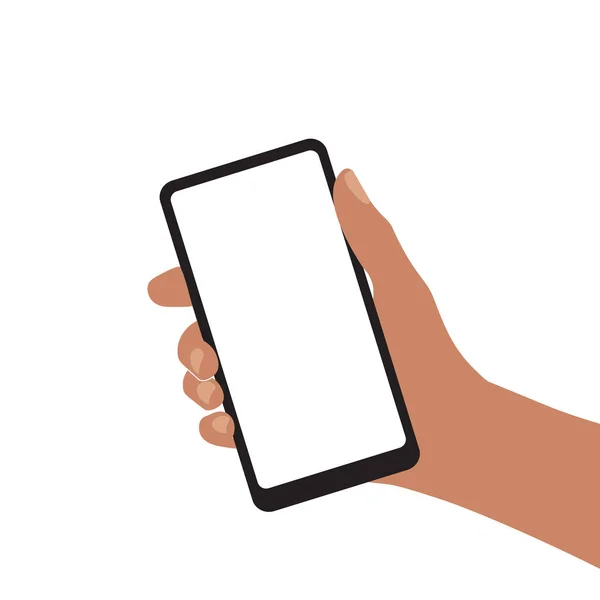 Smartphone in de hand — Stockvector