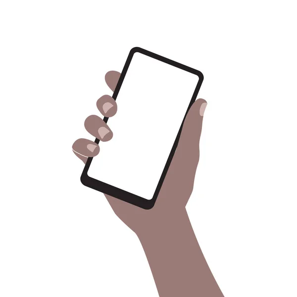 Smartphone in de hand — Stockvector