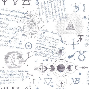 Esrarengiz bir el yazması deseni.