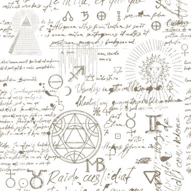 Esrarengiz bir el yazması deseni.